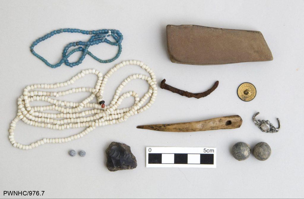 Artifacts excavated at the Fort Alexander trading post