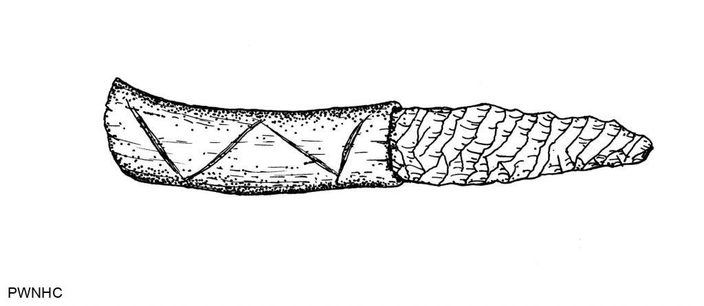 Stone knife drawing.