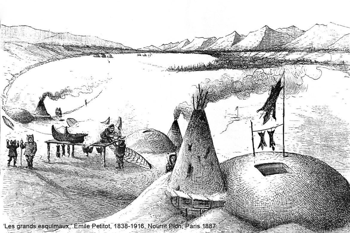 Dessin de Fort Anderson en 1865 par Émile Petitot.