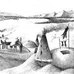 Dessin de Fort Anderson en 1865 par Émile Petitot.