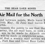 Article du Bear Lake Miner and Northern News, 1933.