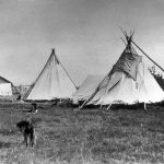 Tipis at Fort Resolution.
