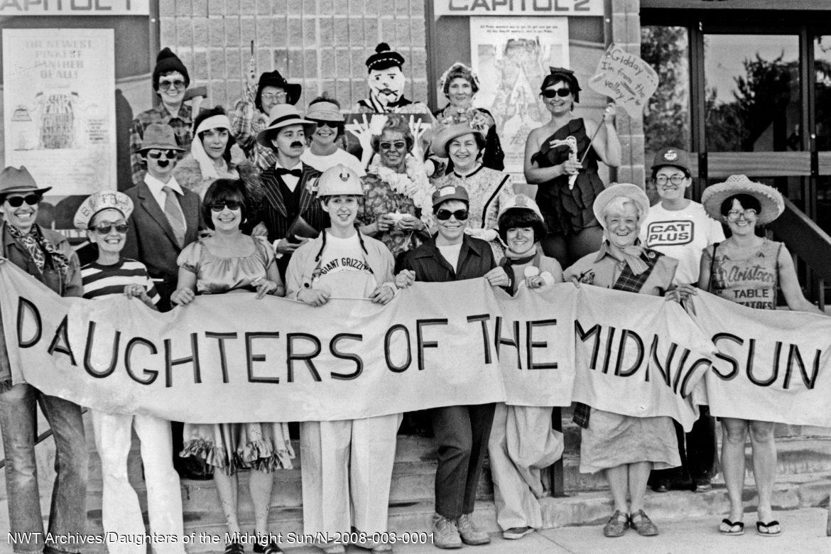 Members of Daughters of the Midnight Sun during a parade in 1971.